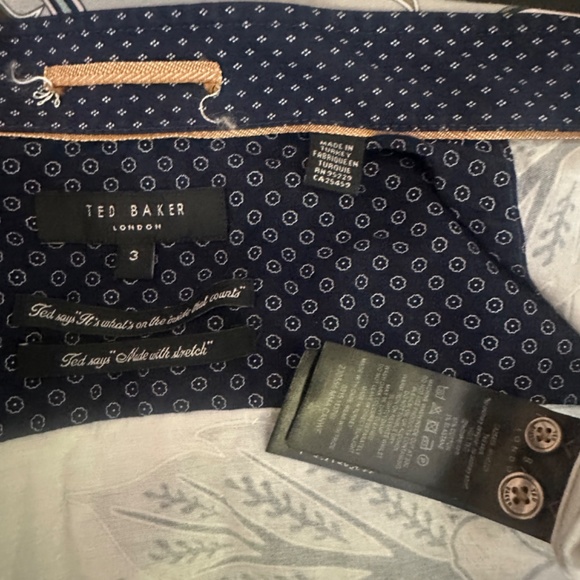 Ted Baker Stretch Button Down Ted size 3 = 38 chest Gently worn 97% cotton - Picture 4 of 5